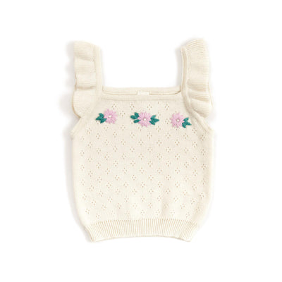 Embroidered natural bloomer set by Tun Tun