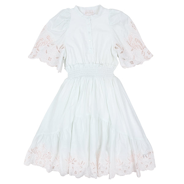 Petite Amalie Shirred embroidered dress Flying Colors Petite Amalie Shirred embroidered dress Flying Colors