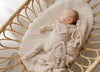 Birds vintage tan bamboo muslin swaddle by Ely's & Co