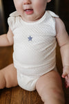 Star ivory romper by Ely's & Co