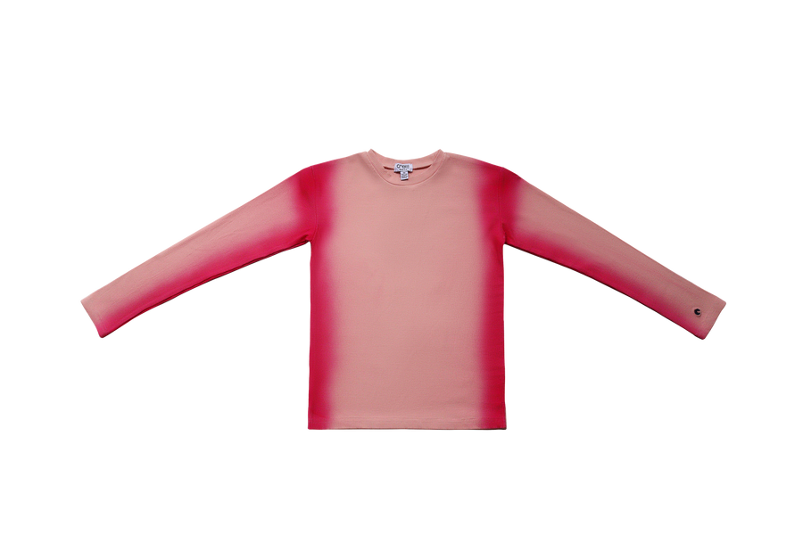 Shoulder dye pink tee by Crew Basics