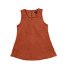 Corduroy swing rust v-neck jumper by Bamboo