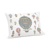 Hot Air Balloons Satin Pillow Cushion by Atelier Choux - Flying Colors