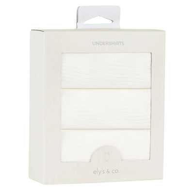 Ivory 3 pk undershirts by Ely's & Co