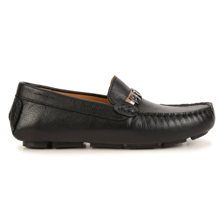 Moccasin black loafers by Hugo Boss