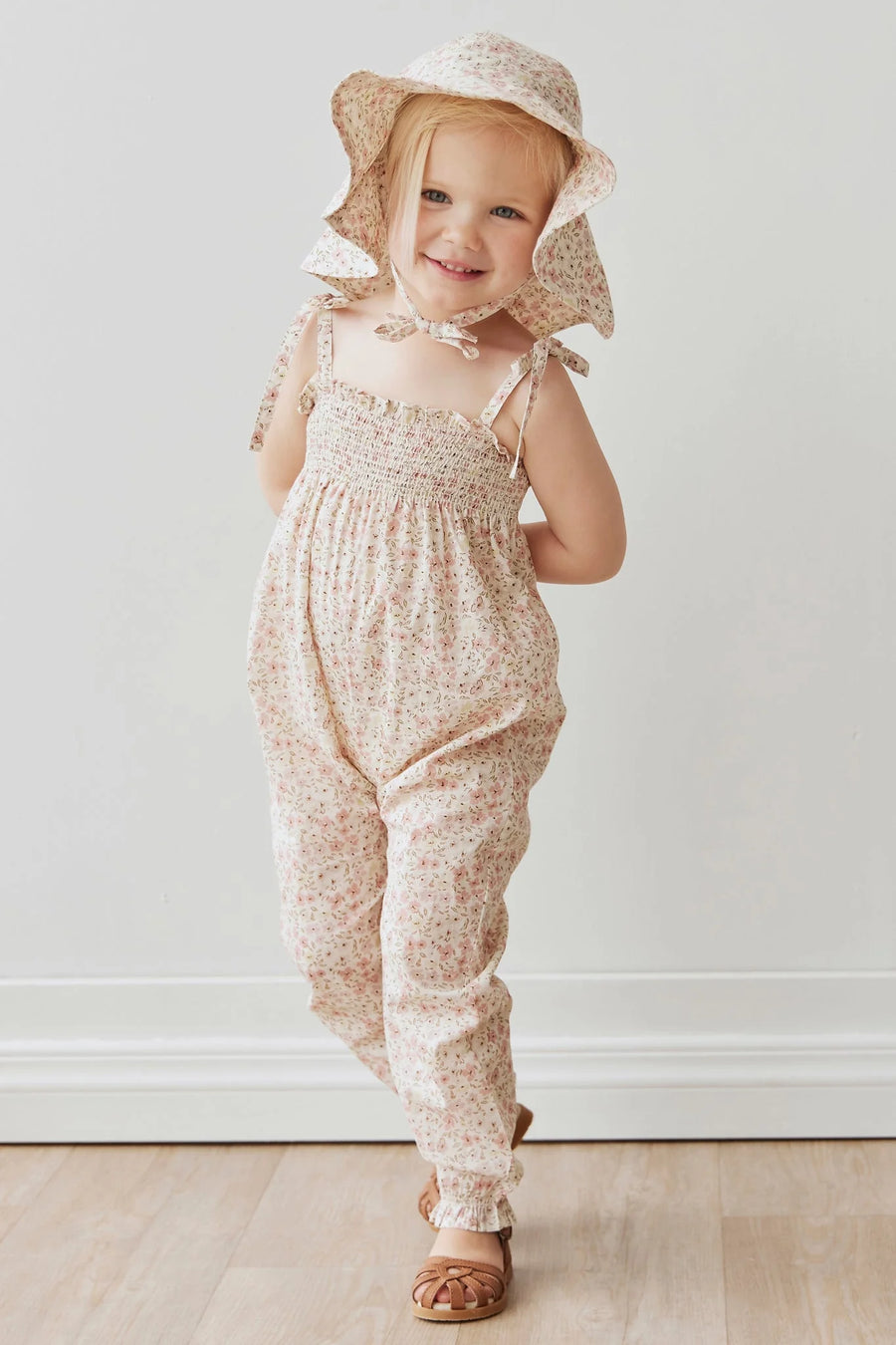 Fifi floral summer overall by Jamie Kay