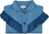 Selma blue denim patchwork jacket by Louis Louise