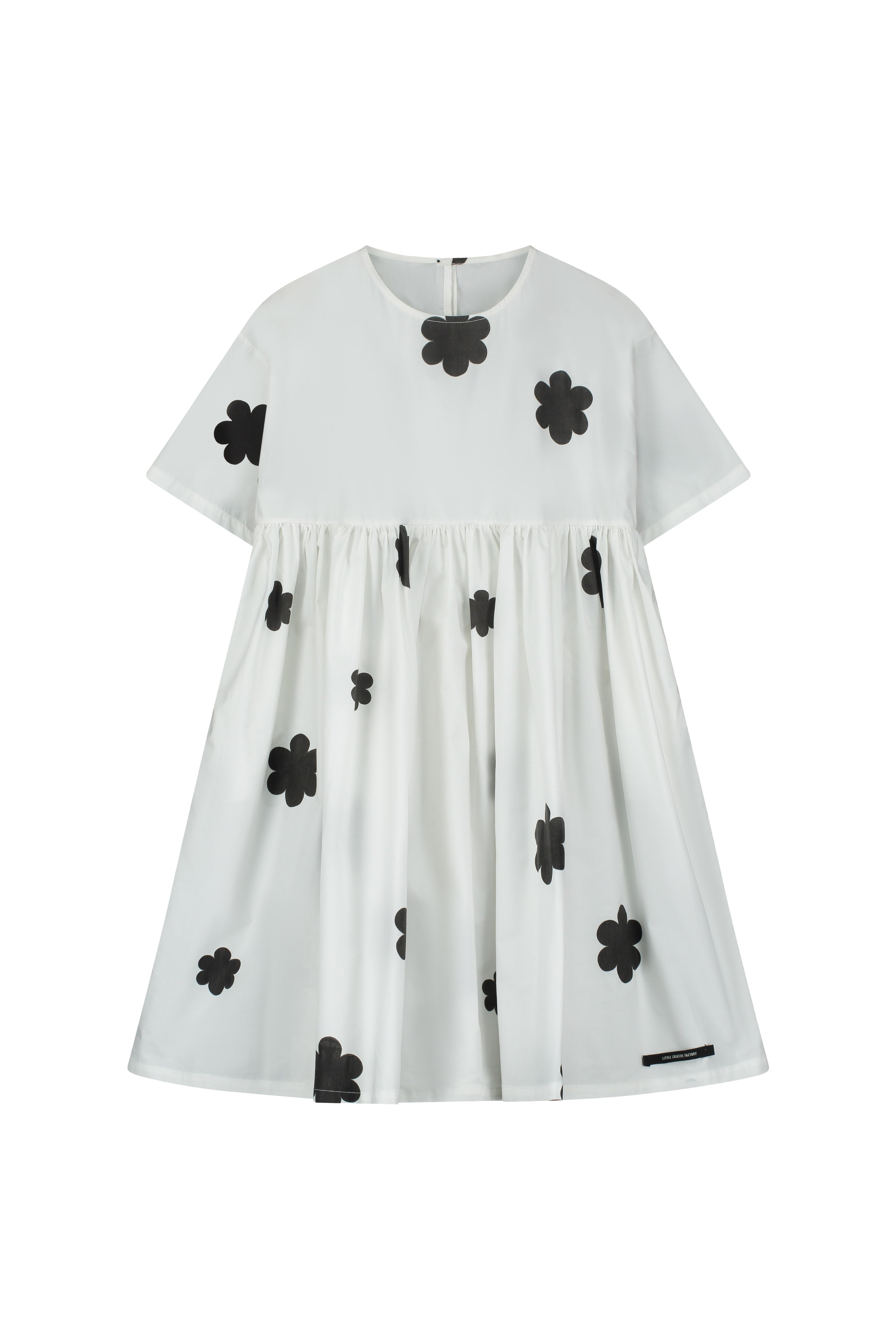 Little Creative Factory White & black flower dress Flying Colors Little Creative Factory White & black flower dress Flying Colors