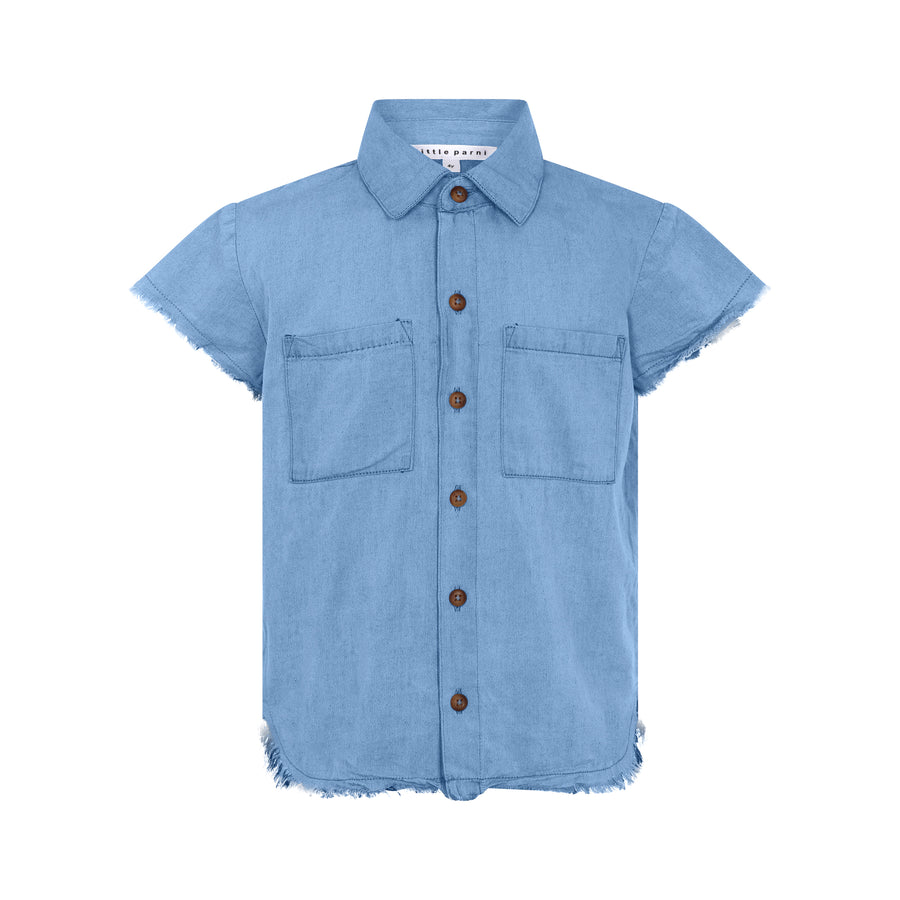 Light blue denim shirt by Little Parni