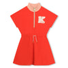 K patch red waisted dress by Kenzo