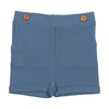 Slate blue knit shorts by Sweet Threads