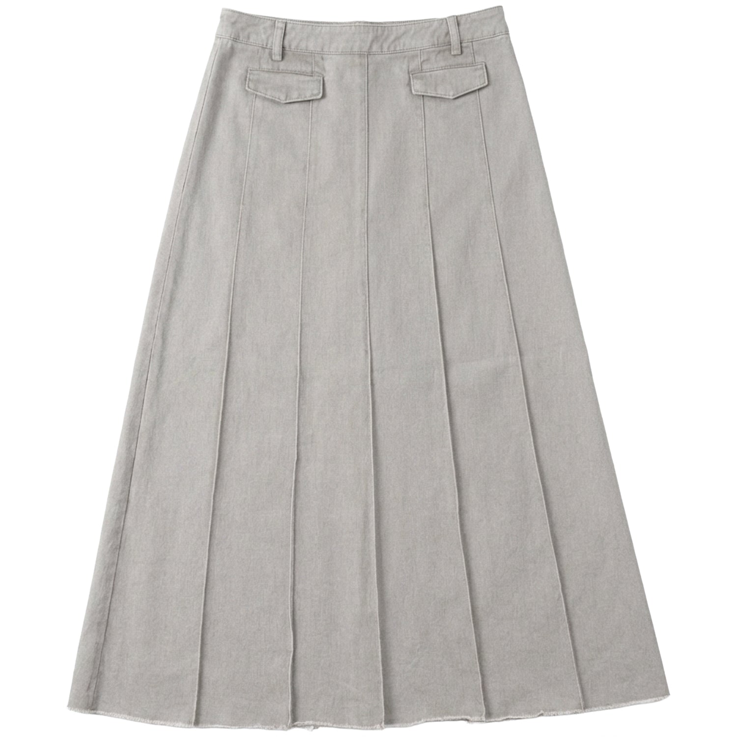 KIX Fringed Hem Grey Pleated Skirt – Flying Colors