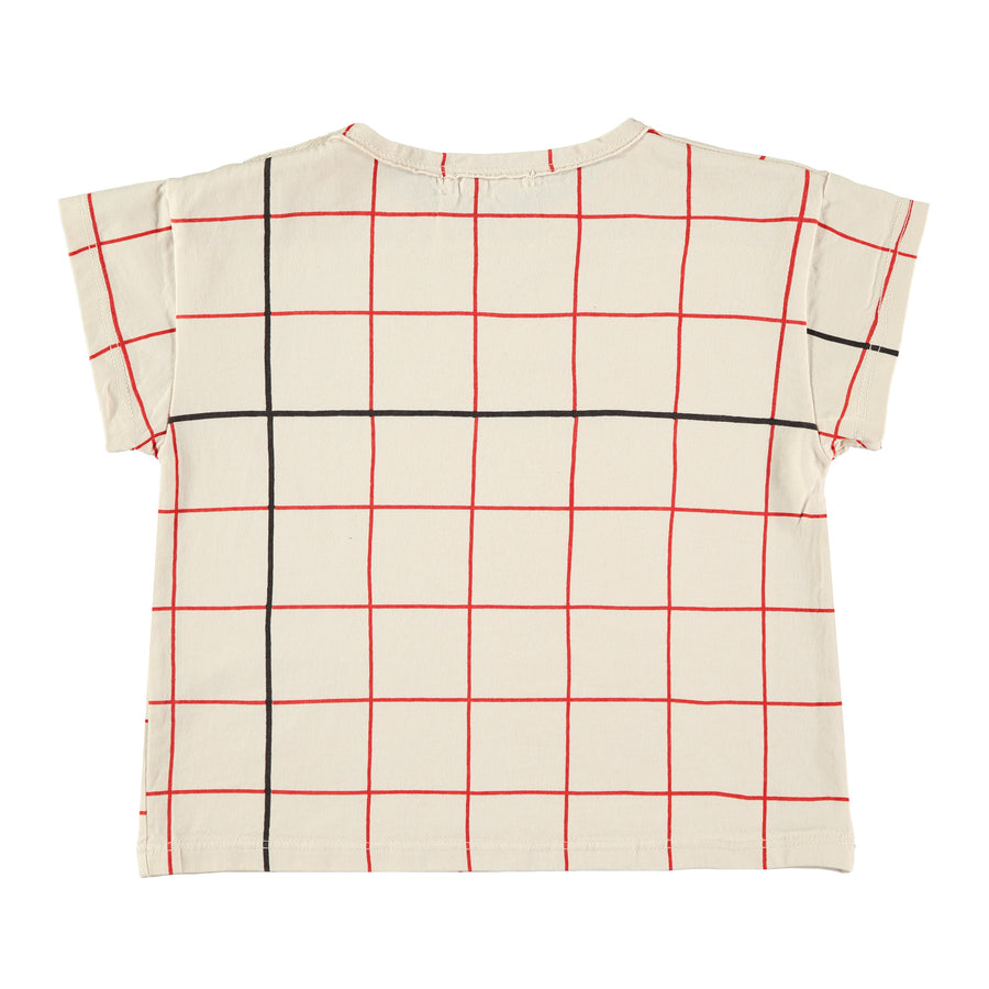 Grid red t-shirt by Babyclic