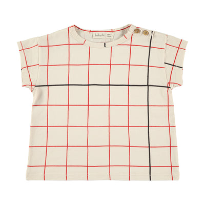 Grid red t-shirt by Babyclic
