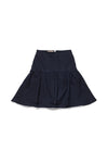 Navy tiered skirt by Marni