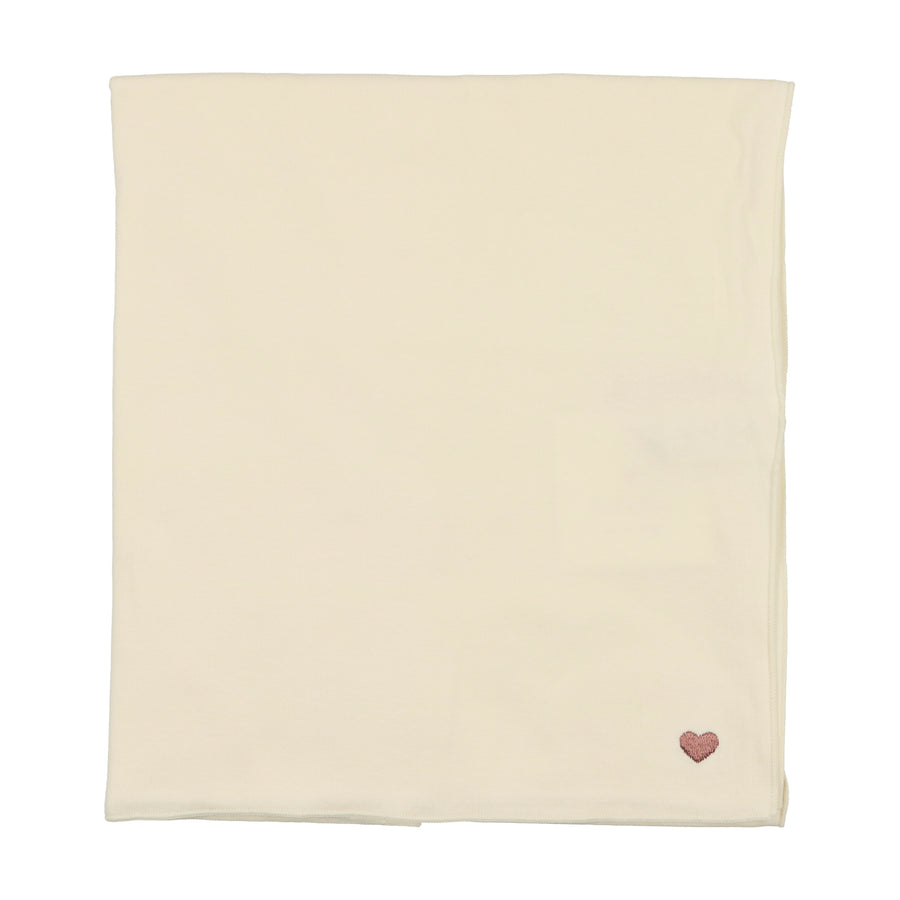 Mon amour ivory/rose blanket by Lilette