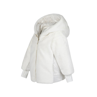 Reversible fur white coat by Manteau Jr.