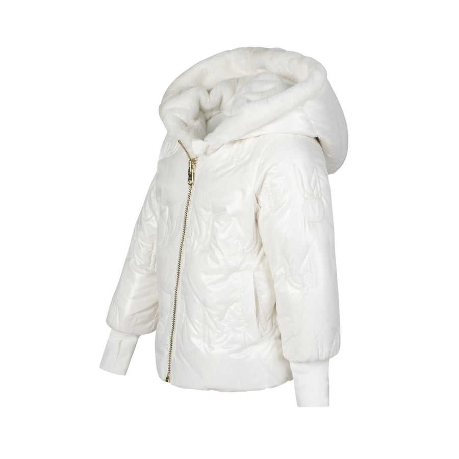 Reversible fur white coat by Manteau Jr.