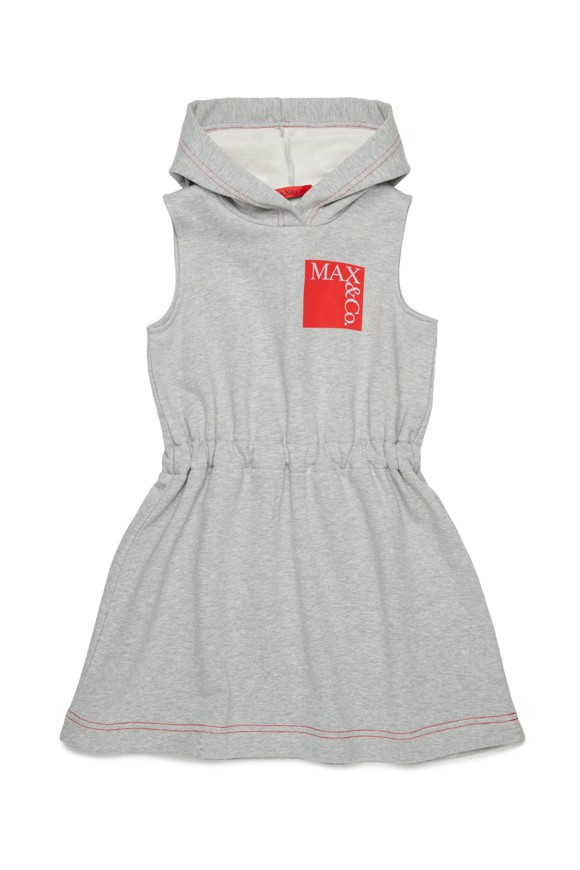 Max & Co Grey Logo Hooded Sweat Dress Flying Colors Max & Co Grey Logo Hooded Sweat Dress Flying Colors