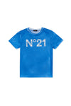 Blue n21 print t-shirt by N21