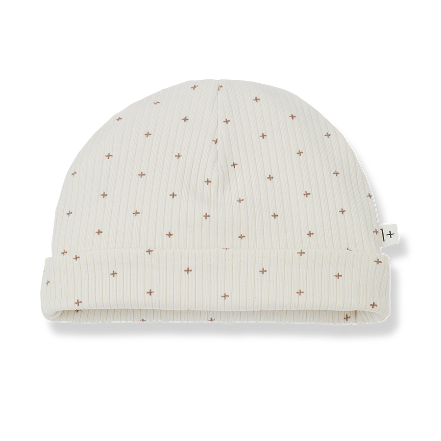 Cari ivory footie + beanie by 1 + In The Family