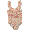 Heart Ruffle baby bathing suit By Tocoto Vintage