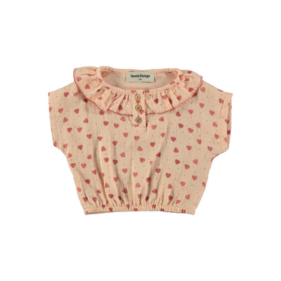 Heart Print bloomer set By Tocoto Vintage