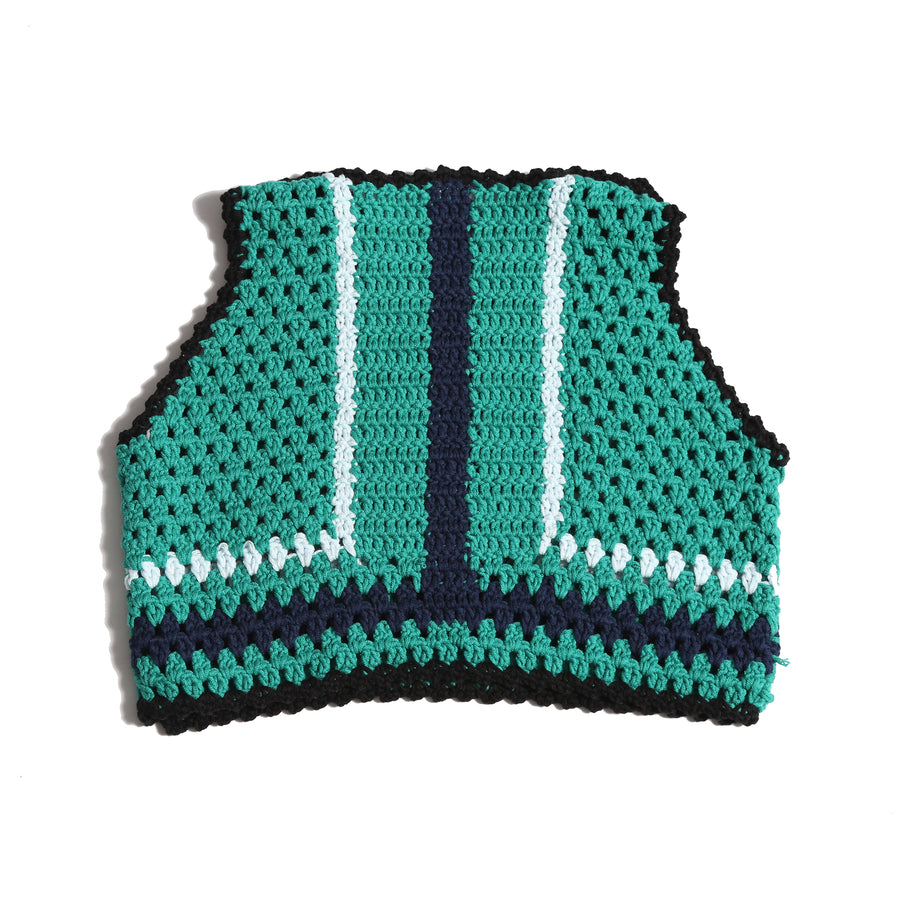 Piper colorblock crochet vest by Tia Cibani