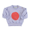 Lavender red circle print sweatshirt by Piupiuchick