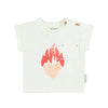 Heart print t-shirt by Piupiuchick
