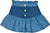 Pipeau blue denim patchwork skirt by Louis Louise