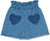 Heart patchwork blue denim skirt by Louis Louise