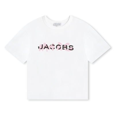 Spray pink white tee by Marc Jacobs