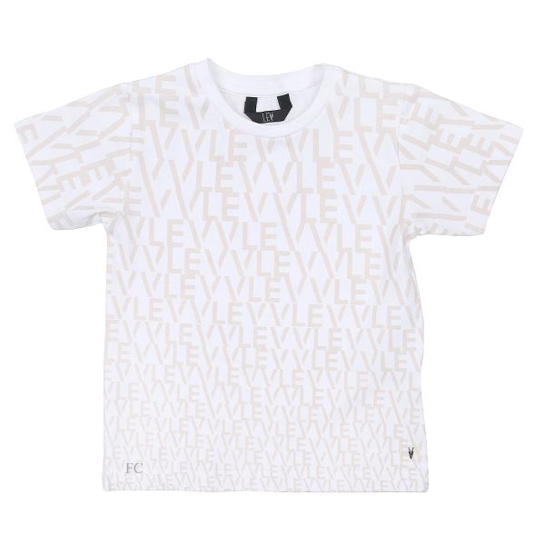Levv text white t-shirt by Levv Labels