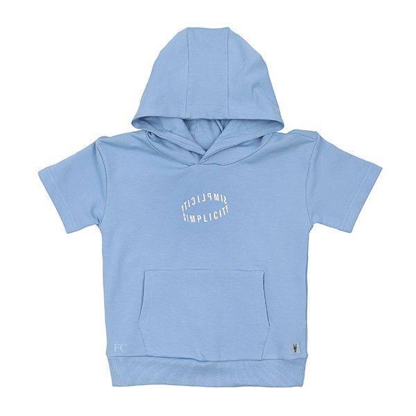 Mid blue hoodie top by Levv Labels