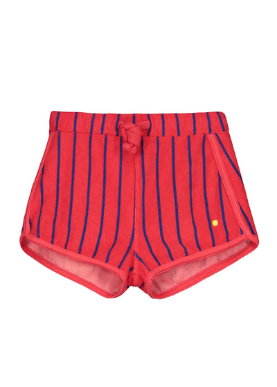 Allover terry stripe shorts by Bonmot