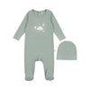 Cloud blue graphic footie by Pouf