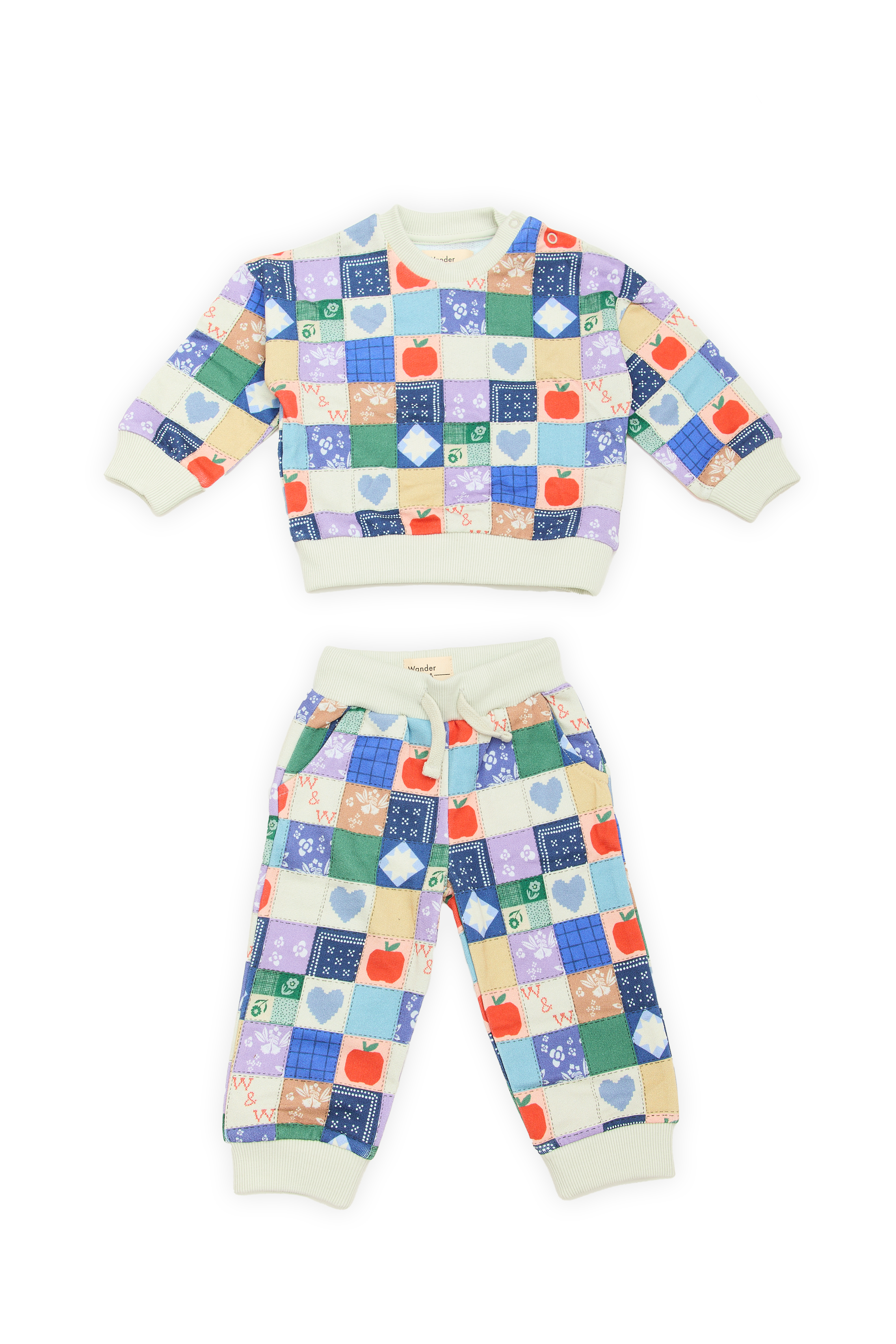 Wander & Wonder Multi quilt sweatshirt set