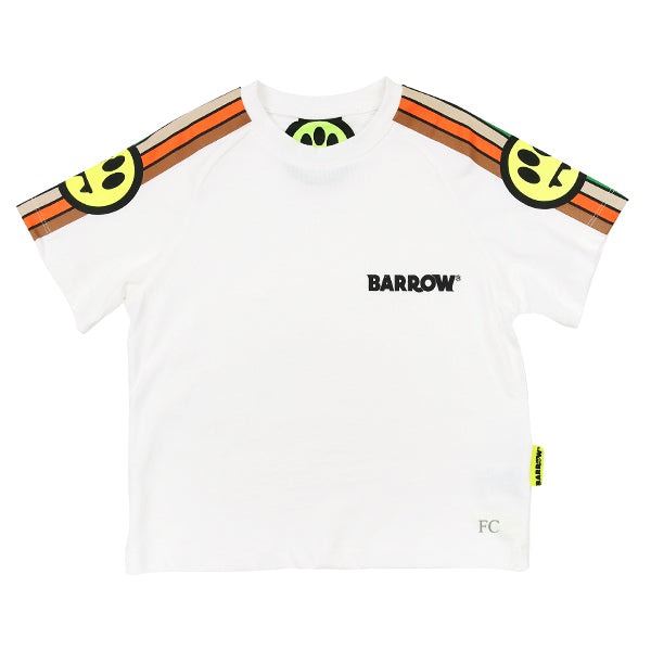 Stripe sleeve white t-shirt by Barrow