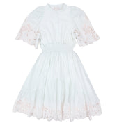 Petite Amalie Shirred embroidered dress – Flying Colors