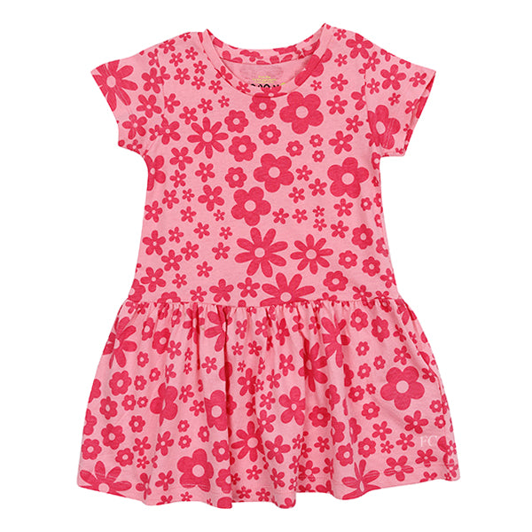 Pink flower printed dress by Losan