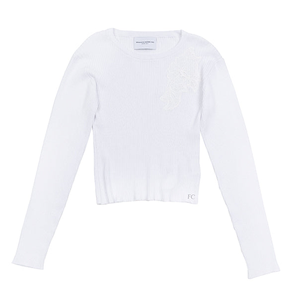 Lace rib top by Ermanno Scervino