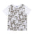 Faded letters white t-shirt by Bikkembergs