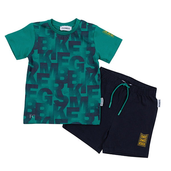 Allover print shorts set by Bikkembergs