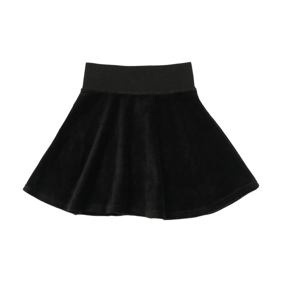 Circle black velour skirt by Lil Leggs