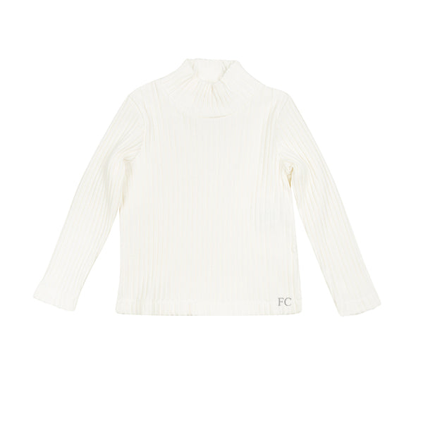 Ecru ribbed turtleneck by Be For All