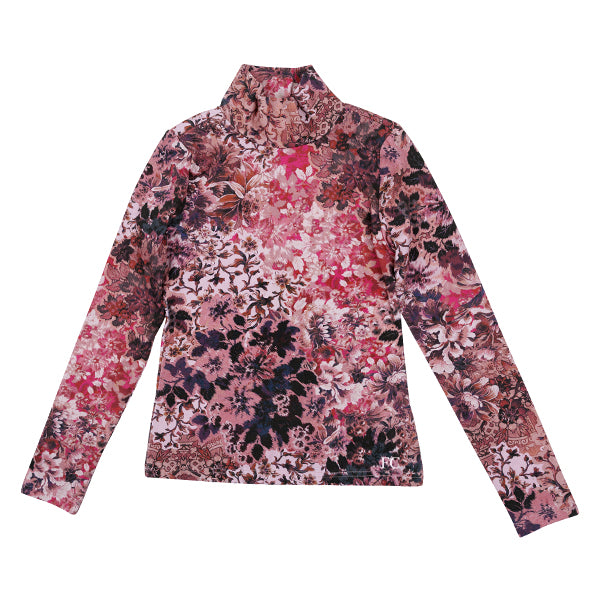 Steph Blurred floral print jersey top