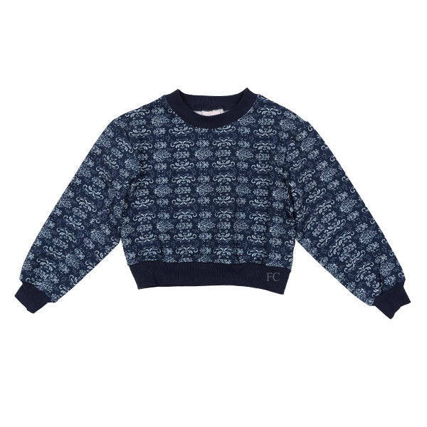 Steph Fleur de lis print sweat top