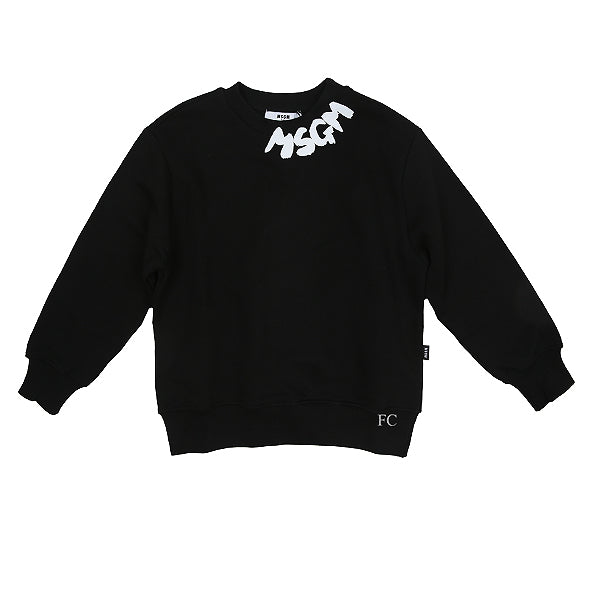 Black collar print sweatshirt by MSGM