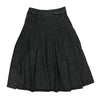 Front pleat black denim skirt by Luna Mae